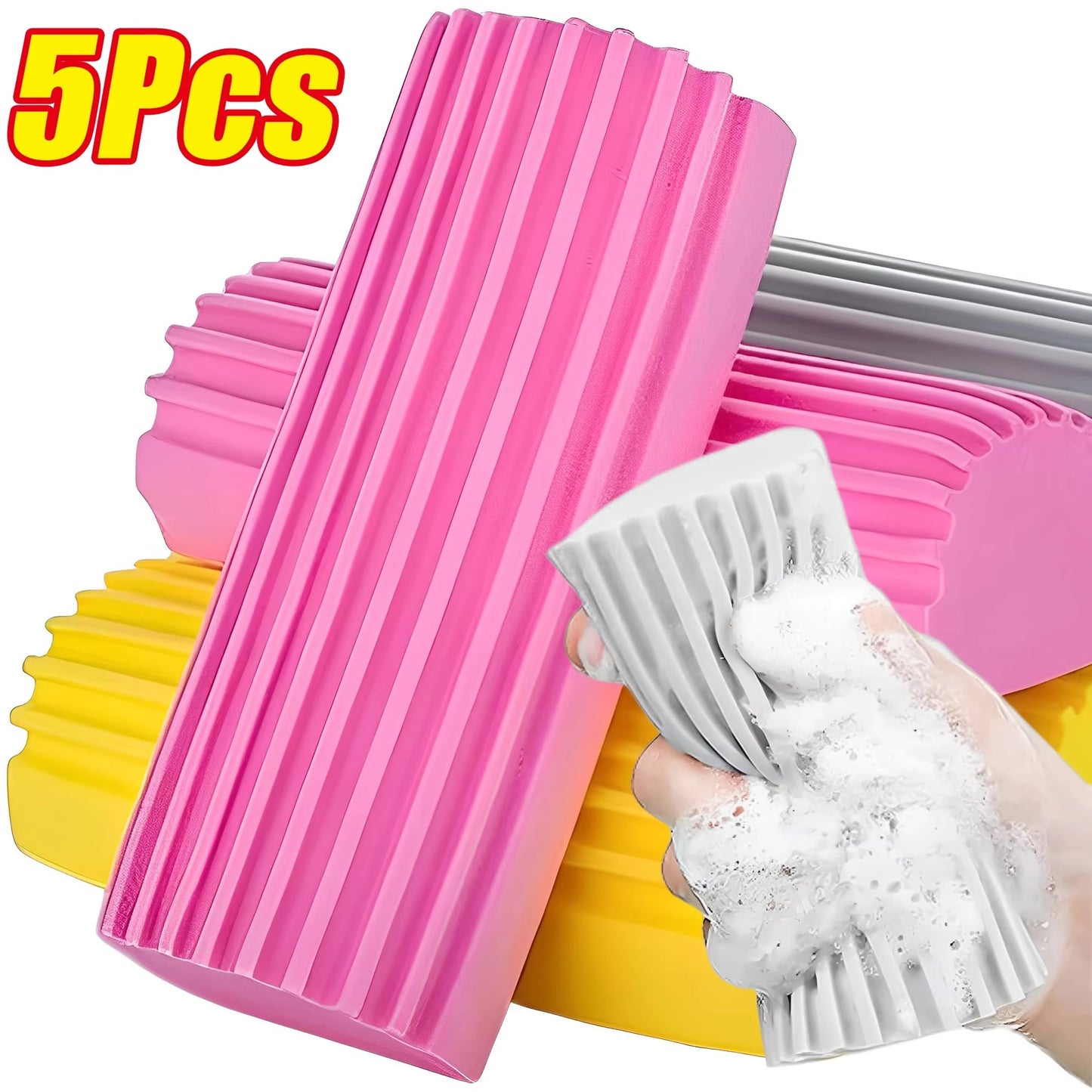 Super Easy Damp Cleaning Sponge (5 PCS Pack)